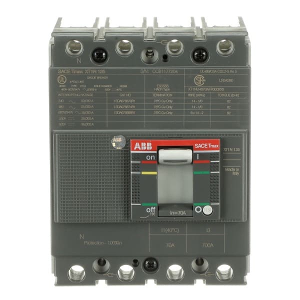 ABB - XT1N 125 TMF 70-700 4P F F UL/CSA Kompaktleistungsschalter Tmax XT1