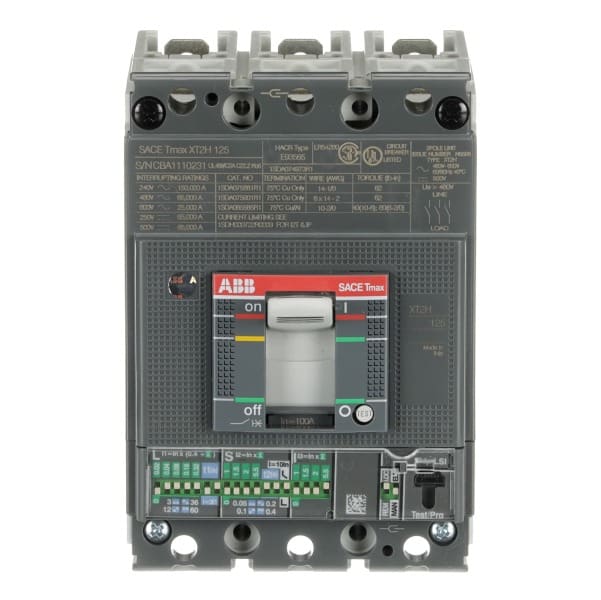 ABB - XT2H 125 Ekip C Dip LSI In100A 3pFF UL Kompaktleistungsschalter Tmax XT2