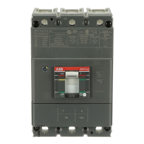 ABB - XT4L 250 TMF 70-700 3p F F UL/CSA Kompaktleistungsschalter Tmax XT4