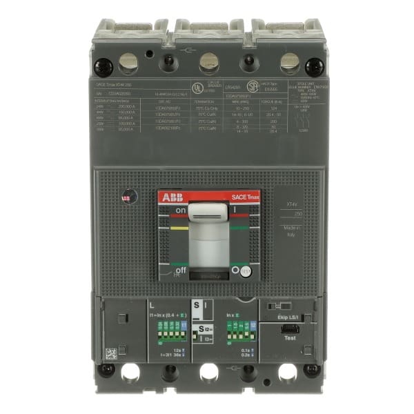 ABB - XT4V 250 Ekip Dip LS/I In=250A 3p F F UL Kompaktleistungsschalter Tmax XT4