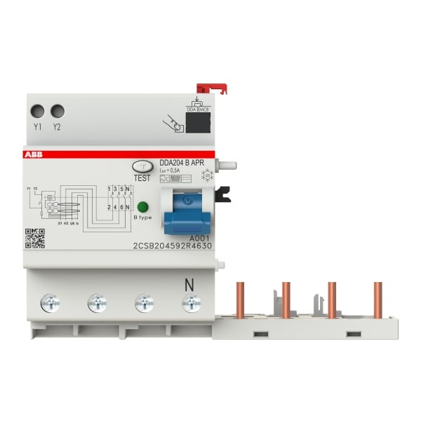 ABB - FI-Block 4-pol Typ B allstromsensitiv kurzzeitverzög 63A Bemessfehlerstrom 500mA
