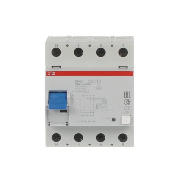 ABB - Fehlerstrom-Schutzeinrichtung 4-polig Typ B 125A Bemessfehlerstrom 30mA N links