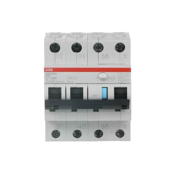ABB - FI/LS Typ A 3+N-polig Charakteristik B Bemessungsstrom 32A 30mA 6kA