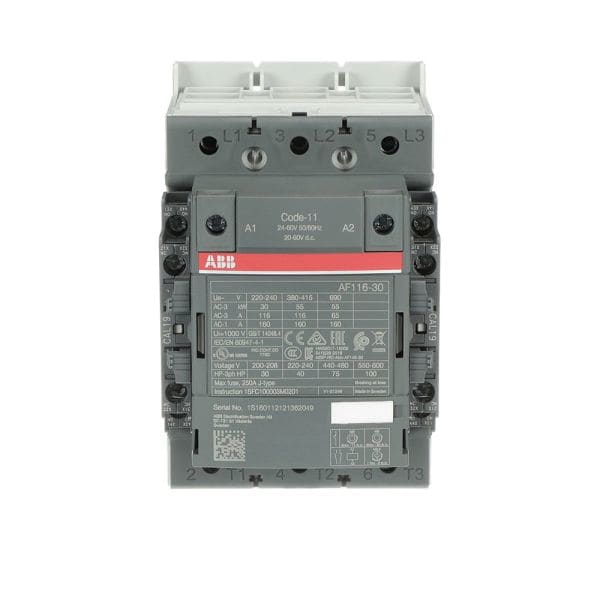 ABB - AF116-30-22-11 Schütz 55kW, 24-60V 50/60Hz / 20-60V DC Klemmenanschlüsse