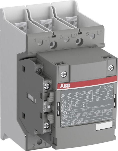 ABB - AF146-30-11B-13 Schütz 75kW, 100-250V 50/60Hz / DC Schienenanschlüsse