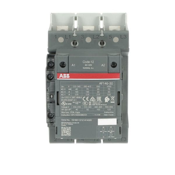 ABB - AF146-30-11B-12 Schütz 75kW, 48-130V 50/60Hz / DC Schienenanschlüsse