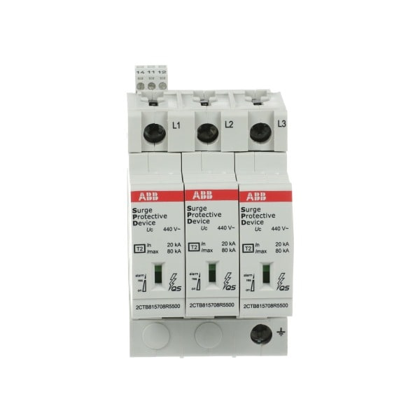 ABB - SPD T2 mit Reserve-Var. 400/690 V TNC 3P 3P Imax 80kA In 30kA Up 2 4kV TS