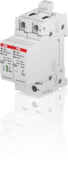 ABB - SPD T2 mit Reserve-Varistor 230/400 V TT/TNS 1P 1P+NImax 80kAIn 30kAUp 18kVTS