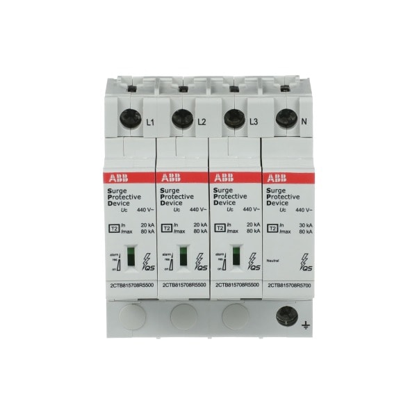ABB - SPD T2 mit Reserve-Var. 400/690 V TT/TNS 3P 3P+N Imax 80kA In 30kA Up 2 4kV