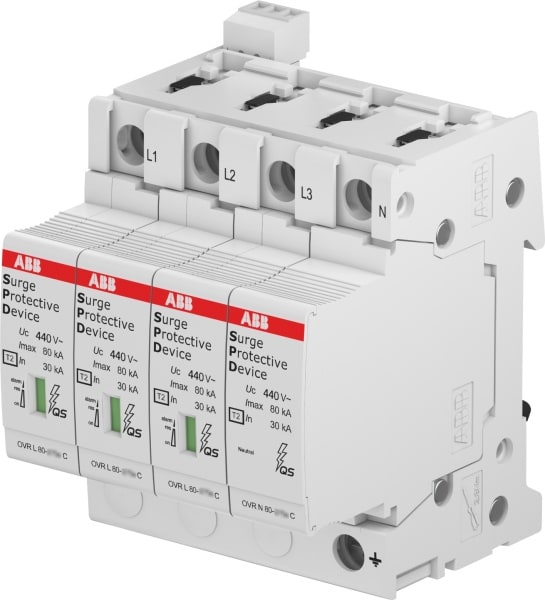 ABB - SPD T2 mit Reserve-Varistor 400/690 V TT/TNS 3P 3P+NImax 80kAIn 30kAUp 24kVTS