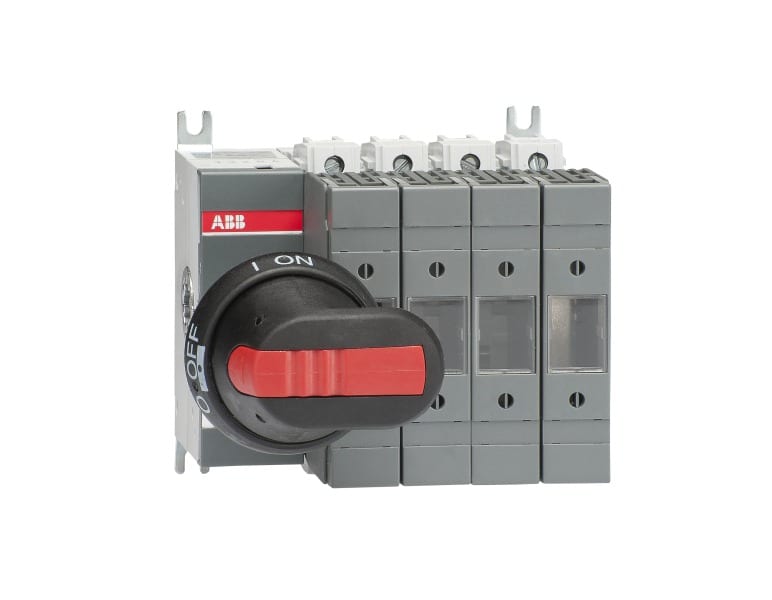 ABB - Sicherungslasttrennschalter 4P 63A m.Griff u.Welle ungesich. Neutrall. rechts