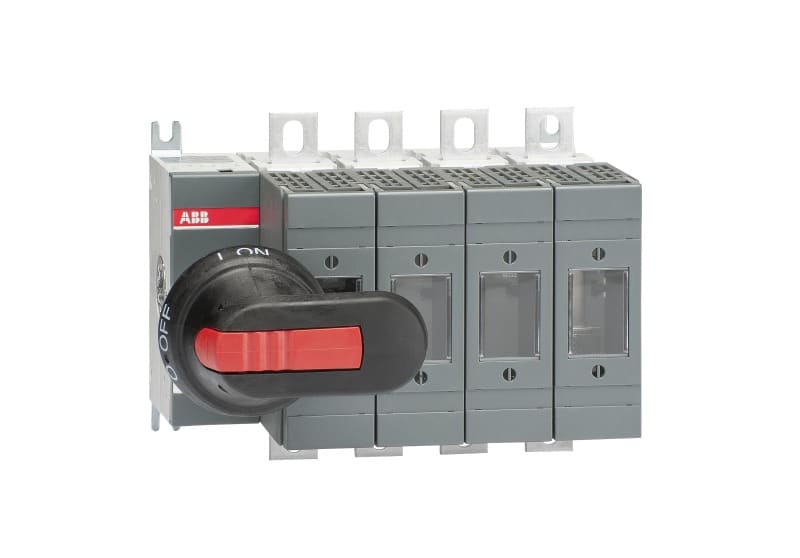 ABB - Sicherungslasttrennschalter 4P 160A m.Griff u.Welle ungesich. Neutrall. rechts