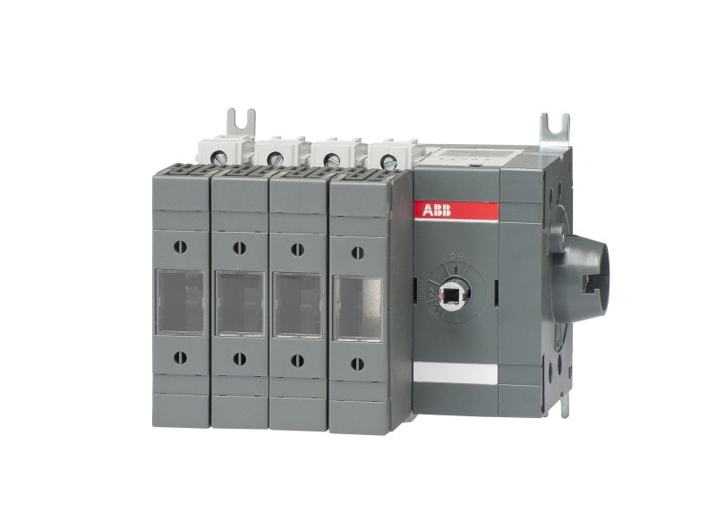 ABB - Sicherungslasttrennschalter 4P 63A o. Griff unges. Neutrall. rechts/seit. Betät.