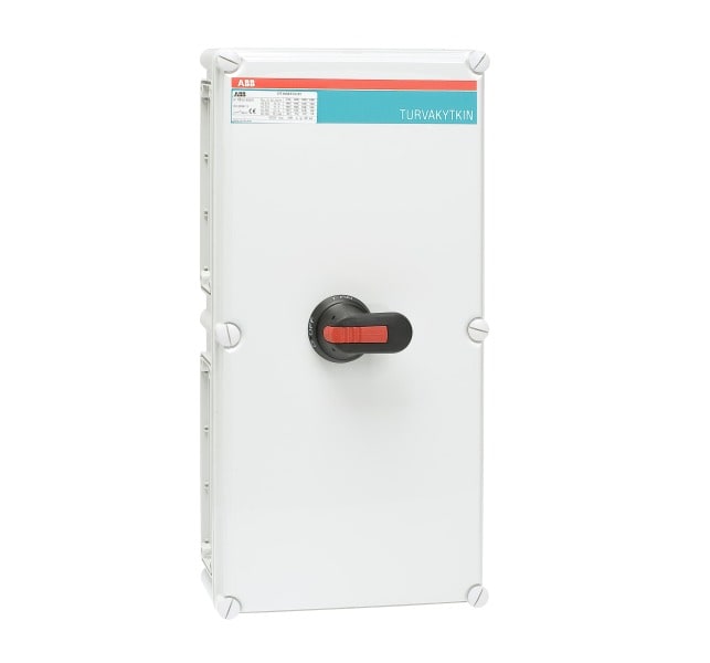 ABB - Sicherheitsschalter Kunststoffgeh. 3P 110kW 400V Griff schwarz IP65 oben/unten
