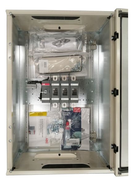 ABB - Sicherheitsschalter Stahlblechgeh. 3P 110kW 400V Griff rot-gelb IP65 oben/unten