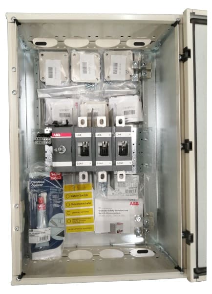 ABB - Sicherheitsschalter Stahlblechgeh. 3P 160kW 400V Griff schwarz IP65 oben/unten