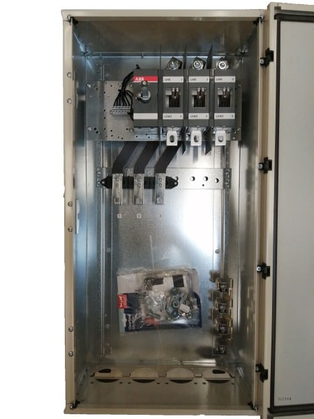 ABB - Sicherheitsschalter Stahlblechgeh. 3P 160kW 400V Griff rot-gelb IP65 unten