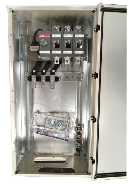 ABB - Sicherheitsschalter Stahlblechgeh. 3P 220kW 400V Griff rot-gelb IP65 unten