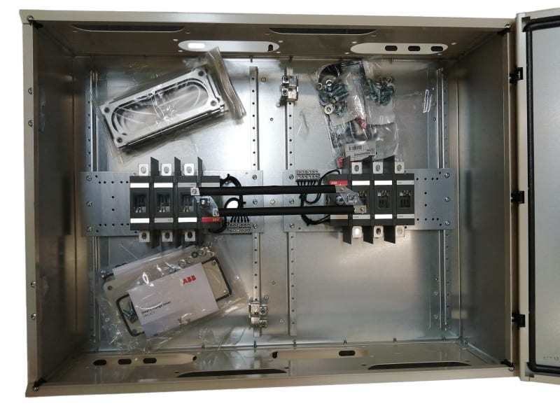 ABB - Sicherheitsschalter Stahlblechgeh. 6P 80kW 400V Griff schwarz IP65 oben/unten