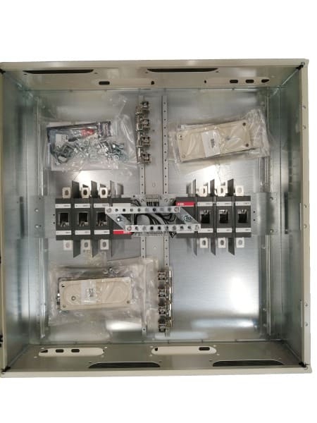 ABB - Sicherheitsschalter Stahlblechgeh. 6P 160kW 400V Griff schwarz IP65 oben/unten