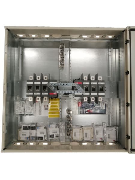 ABB - Sicherheitsschalter Stahlblechgeh. 6P 220kW 400V Griff rot-gelb IP65 oben/unten
