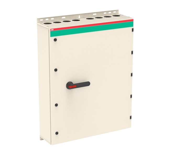 ABB - EMV-Sicherheitsschalter Stahlblechgeh. 6P 315kW 400V Griff schwarz IP65 oben/unt