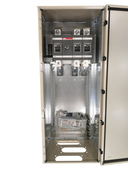 ABB - Sicherheitsschalter Stahlblechgeh. 3P 315kW 400V Griff schwarz IP65 unten