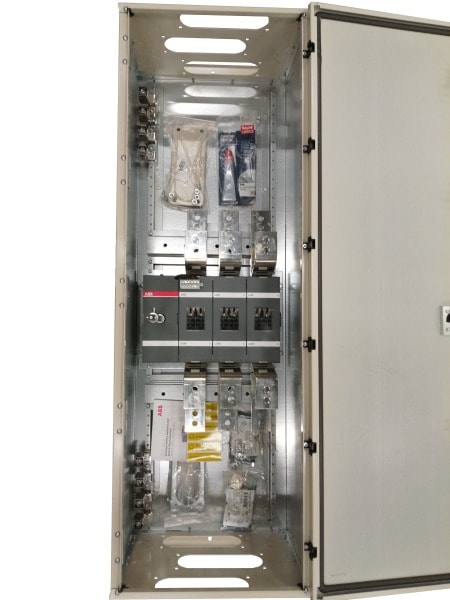 ABB - Sicherheitsschalter Stahlblechgeh. 3P 560kW 400V Griff schwarz IP65 oben/unten