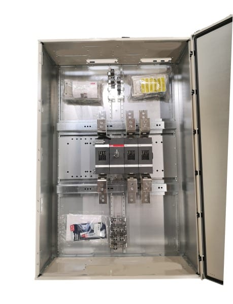 ABB - Sicherheitsschalter Stahlblechgeh. 3P 560kW 400V Griff rot-gelb IP65 oben/unten