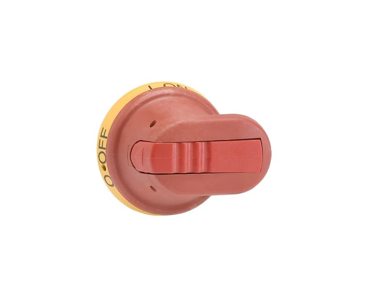 ABB - Pistolengriff rot-gelb 45 mm Wellen-ø 6 mm IP65 Beschriftung I-0/ON-OFF