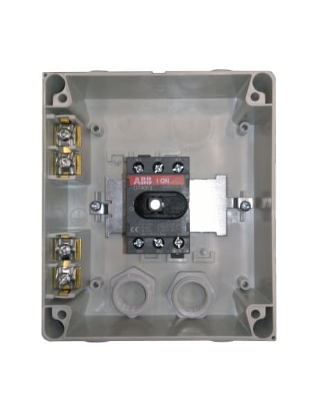 ABB - Lasttrennschalter Kunststoffgehäuse 3P 40A 690V Griff schwarz IP65 oben/unten