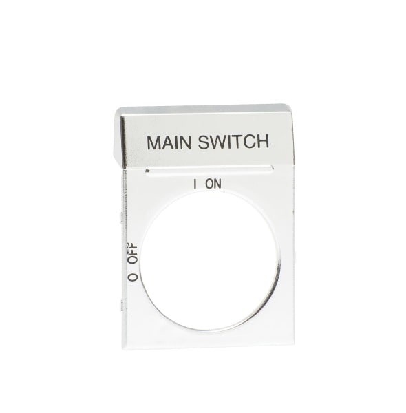 ABB - Textschild silber für OH2_ Griffe Aufdruck Main Switch