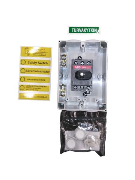 ABB - Sicherheitsschalter Kunststoffgeh. 3P 7,5kW 400V Griff schwarz IP65 oben/unten