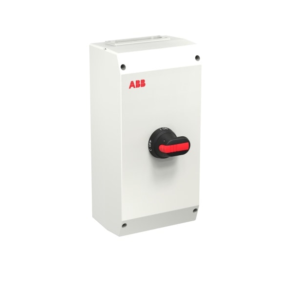 ABB - EMV-Sicherheitsschalter Kunststoffgeh. 6P 22kW 400V Griff schwarz IP65 oben/unt