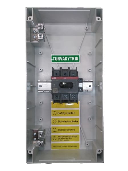 ABB - Sicherheitsschalter Kunststoffgeh. 3P 45kW 400V Griff schwarz IP65 oben/unten