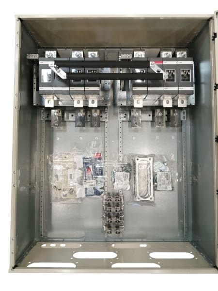 ABB - Sicherheitsschalter Stahlblechgeh. 6P 315kW 400V Griff schwarz IP65 unten