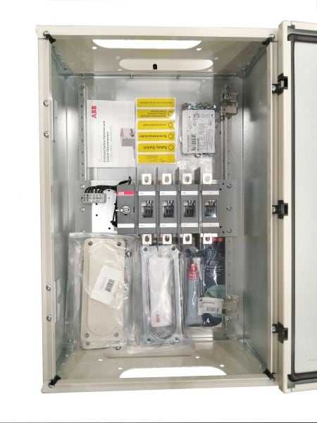 ABB - Sicherheitsschalter Stahlblechgeh. 4P 110kW 400V Griff schwarz IP65 oben/unten