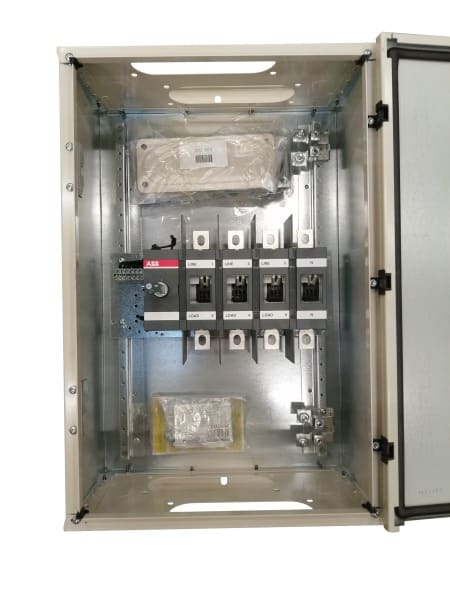 ABB - Sicherheitsschalter Stahlblechgeh. 4P 160kW 400V Griff schwarz IP65 oben/unten