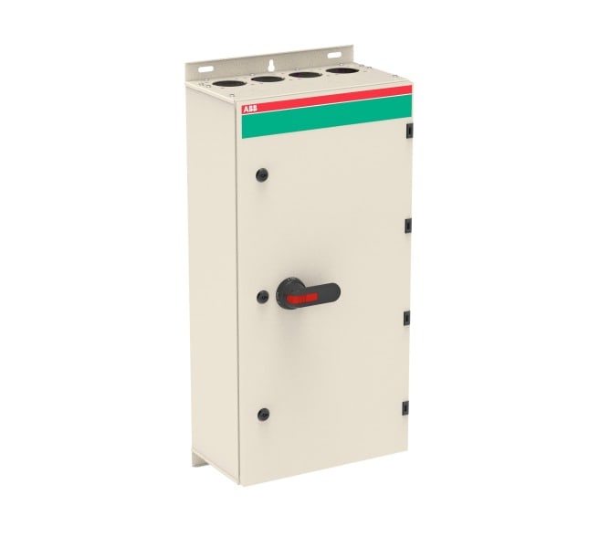 ABB - EMV-Sicherheitsschalter Stahlblechgeh. 3P 220kW 400V Griff schwarz IP65 oben/unt