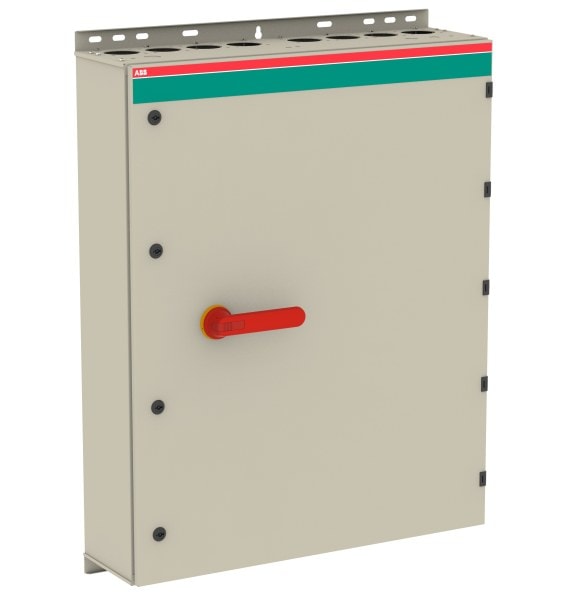 ABB - EMV-Sicherheitsschalter Stahlblechgeh. 6P 400kW 400V Grif rot-gelb IP65 oben/unt