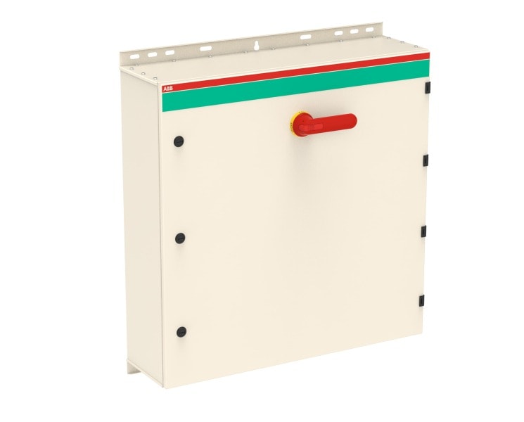 ABB - Sicherheitsschalter Stahlblechgeh. 6P 220kW 400V Griff rot-gelb IP65 unten