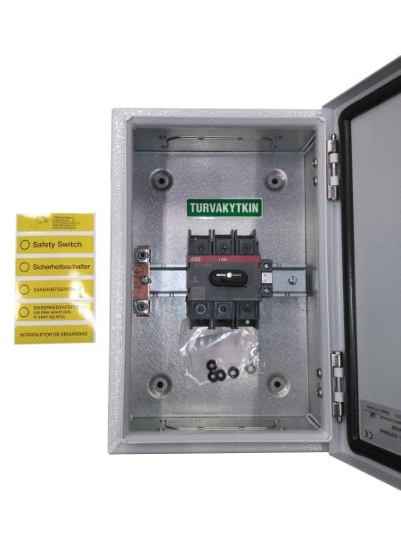 ABB - Sicherheitsschalter Stahlblechgeh. 3P 37kW 400V Griff schwarz IP65 ohne Einf.