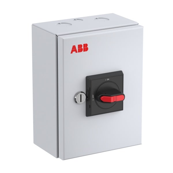 ABB - Sicherheitsschalter Edelstahlgeh. 4P 30kW 400V Griff schwarz IP65 unten