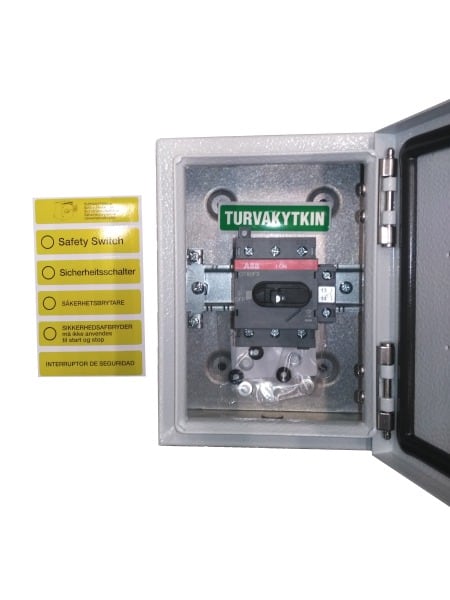 ABB - Sicherheitsschalter Stahlblechgeh. 3P 22kW 400V Griff schwarz IP65 unten