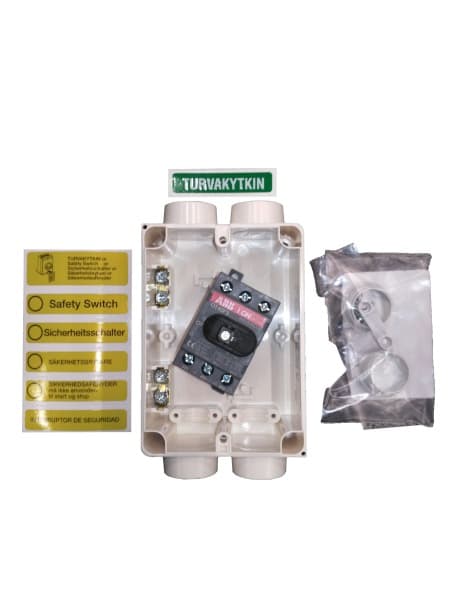 ABB - Sicherheitsschalter Kunststoffgeh. 3P 7,5kW 400V mit weißem Griff IP65 oben/unt
