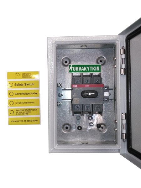 ABB - Sicherheitsschalter Stahlblechgeh. 3P 30kW 400V Griff rot-gelb IP65 oben/unten