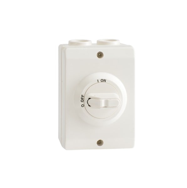 ABB - Sicherheitsschalter Kunststoffgeh. 3P 7,5kW 400V mit weißem Griff IP65 oben/unt