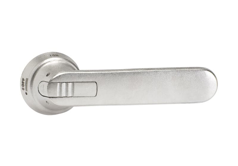 ABB - Edelstahlgriff grau 175 mm Wellen-ø 12 mm IP66 Beschriftung 0 OFF-1 ON