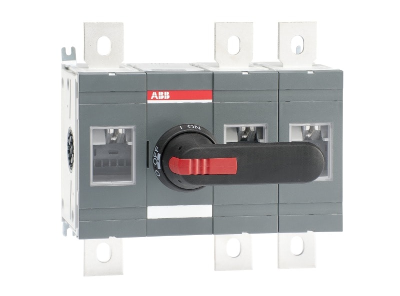 ABB - Lasttrennschalter 3-polig 800 A, mit Griff und Welle