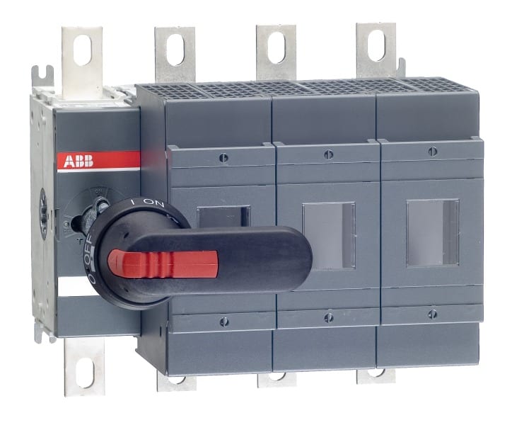 ABB - Sicherungslasttrennschalter 3P 400A m.Griff u.Welle inkl. Ausbaubarer Neutrall.